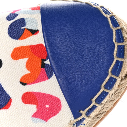 Fendi Canvas Fendi Roma Printed Espadrille 38 Blue Multicolor 10 of 10