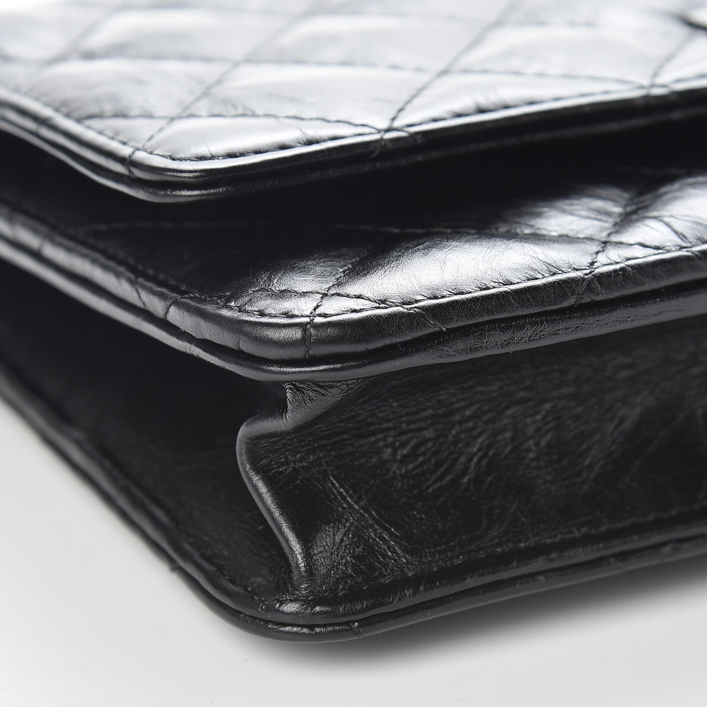 Aged Calfskin Quilted Reissue Wallet On Chain WOC So Black