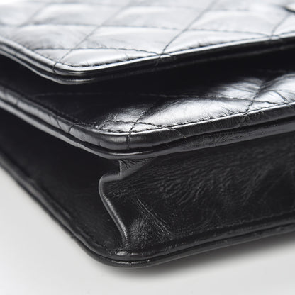 Chanel Aged Calfskin Quilted Reissue Wallet On Chain WOC So Black 9 of 11