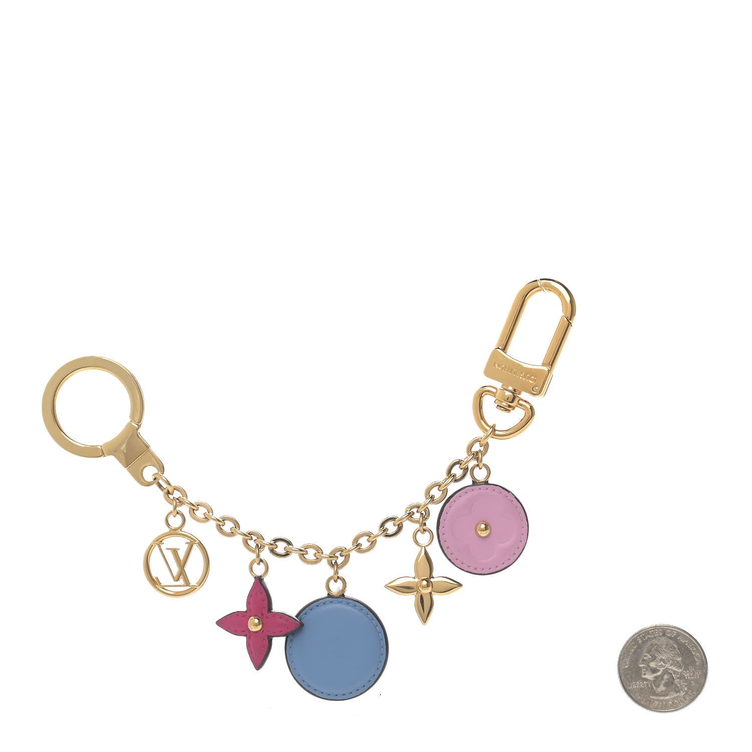 Louis Vuitton Preppy Flowers Bag Charm Chain Multicolor 2 of 5