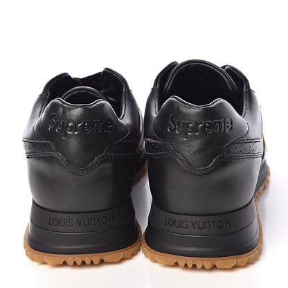Louis Vuitton X SUPREME Calfskin Run Away Sneakers 7 Black 5 of 10
