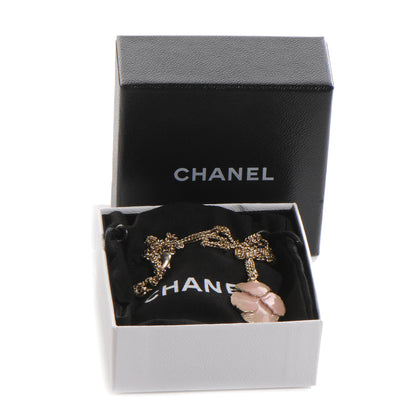 Chanel CC Camellia Flower Necklace Pink and Gold 6 of 6