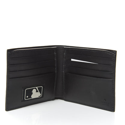 Gucci X MLB Guccissima LA Dodgers Embroidered Bi-Fold Wallet Black Green 5 of 9