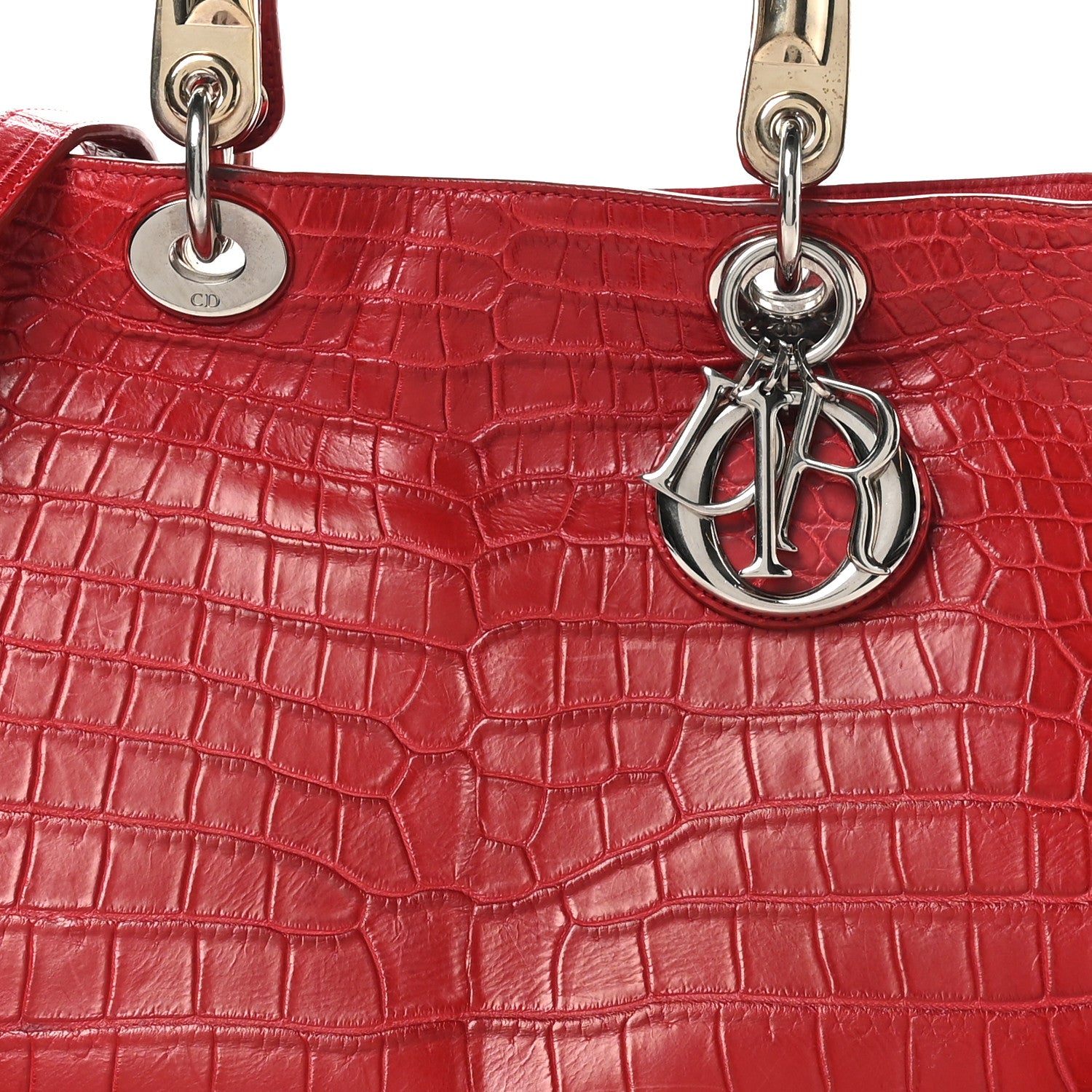 Christian Dior Crocodile Large Diorissimo Red 7 of 10