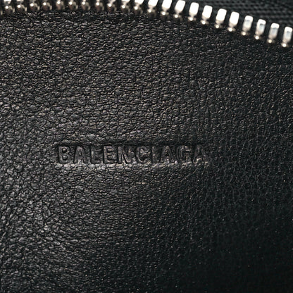 Balenciaga Calfskin Logo Print Cash Phone Holder Bag Black Red 6 of 9