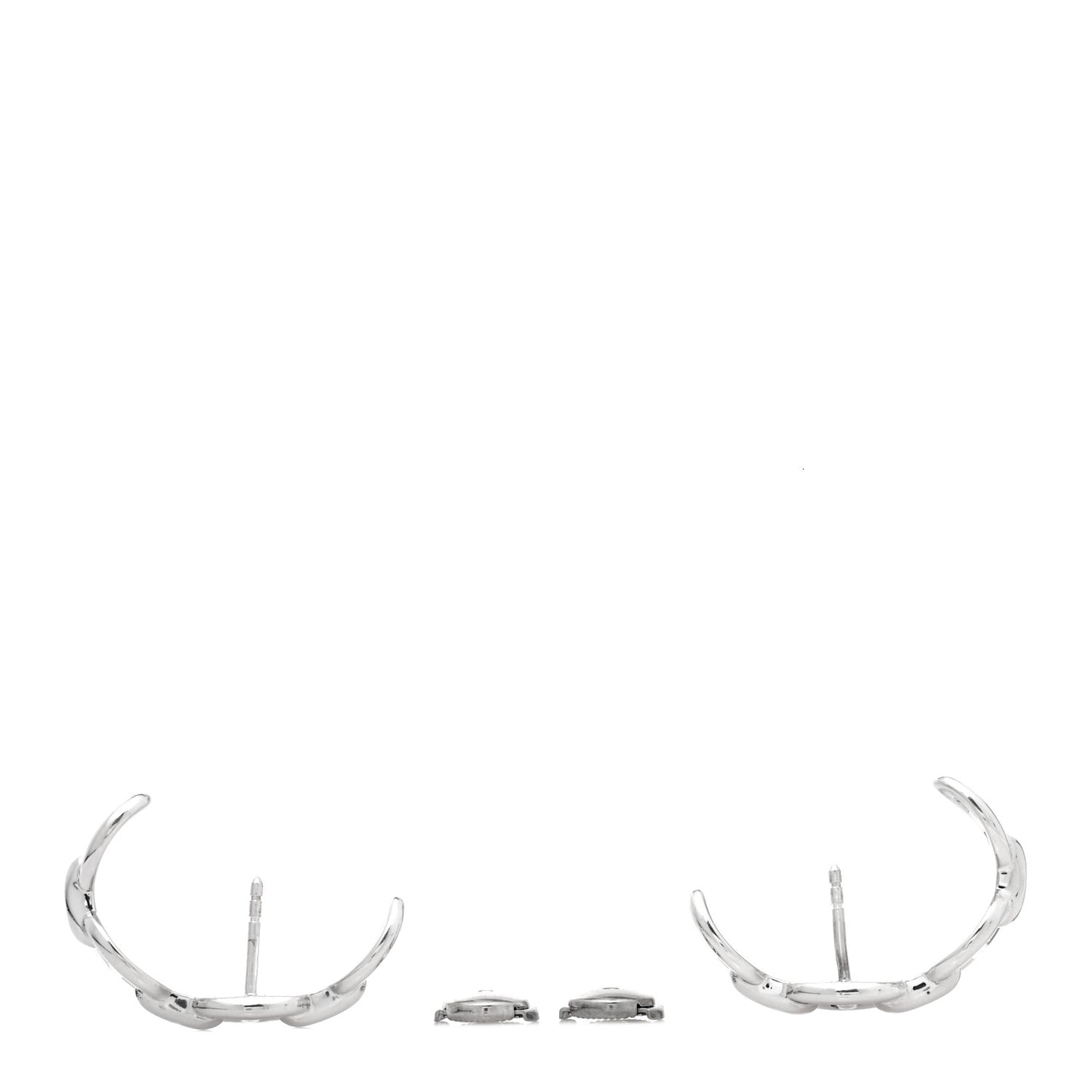 Sterling Silver Chaine D'Ancre Enchainee Climber Earrings