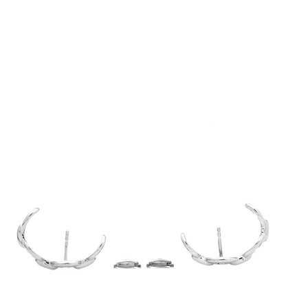 Hermes Sterling Silver Chaine D'Ancre Enchainee Climber Earrings 3 of 4