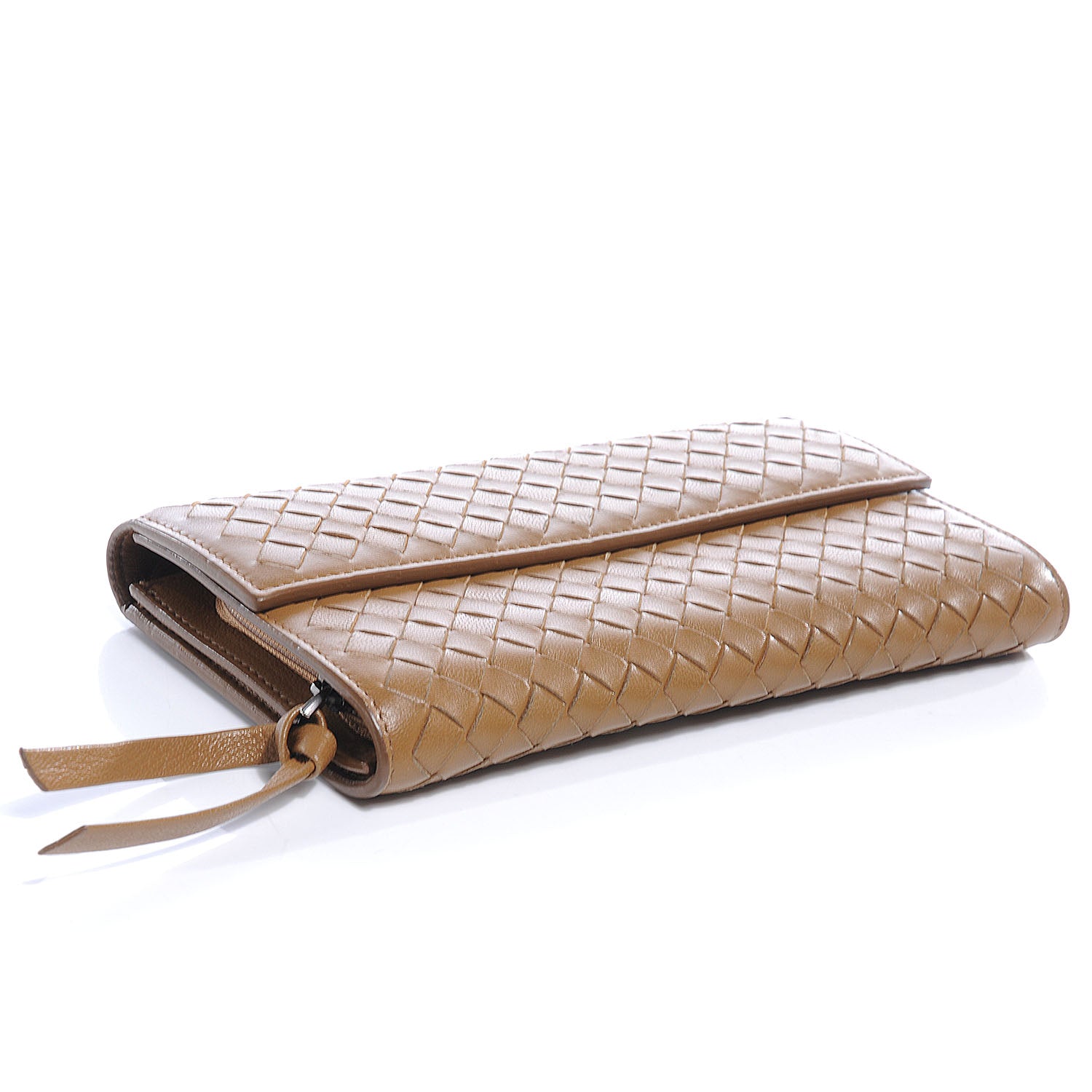 Bottega Veneta Nappa Intrecciato Continental Flap Wallet Maple 4 of 9