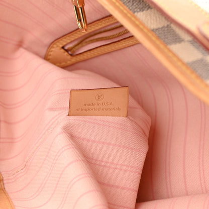 Louis Vuitton Damier Azur Delightful MM Rose Ballerine 7 of 19