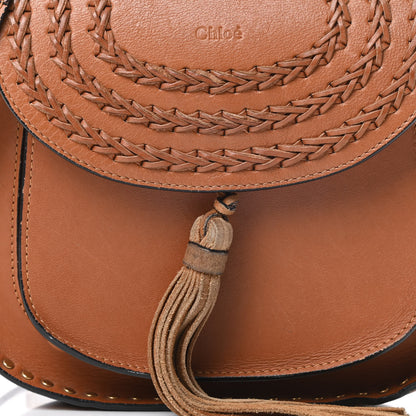 Chloe Calfskin Braided Small Hudson Shoulder Bag Caramel 8 of 18