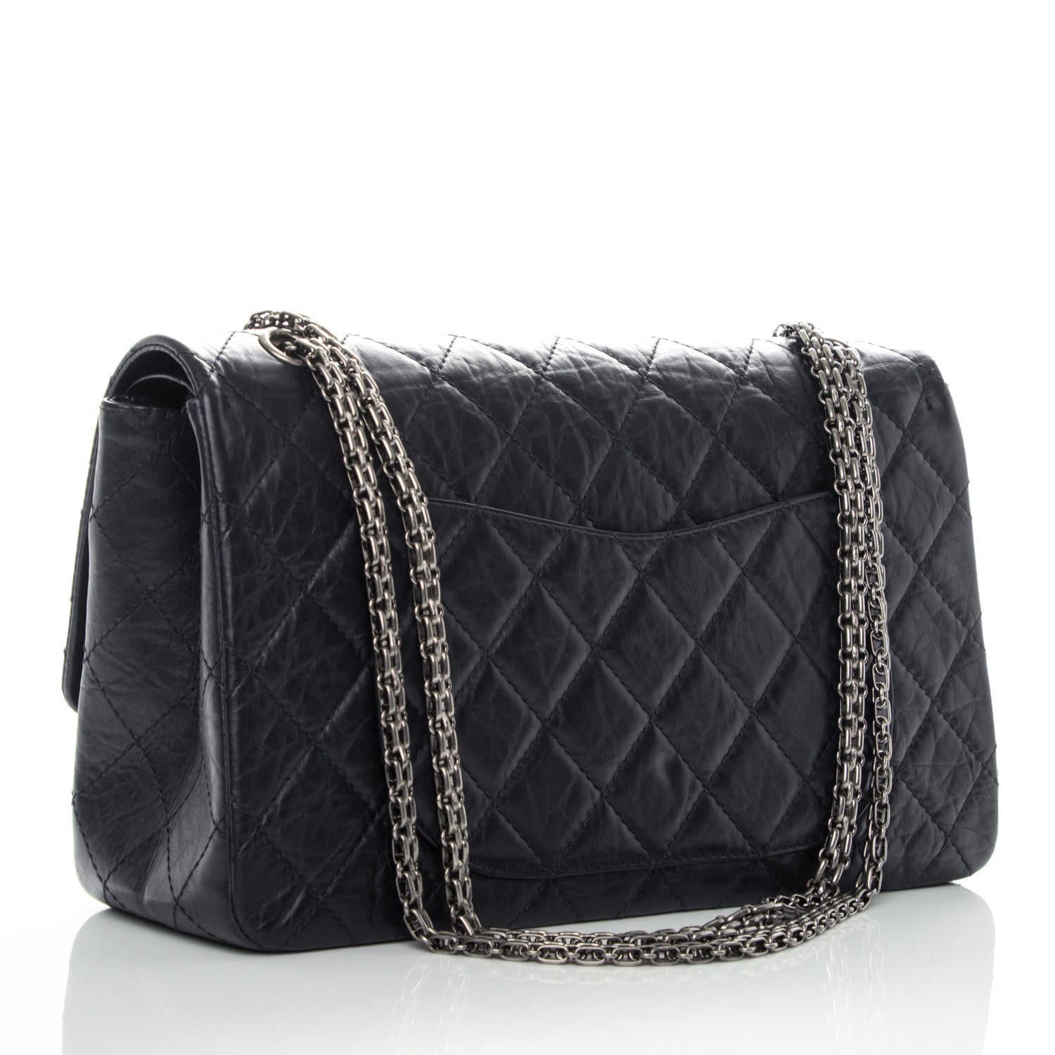 Chanel Aged Calfskin Quilted 2.55 Reissue 227 Flap Navy 4 of 9