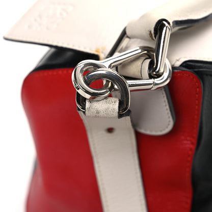 Loewe Calfskin Colorblock Medium Puzzle Bag White Red Black 13 of 14