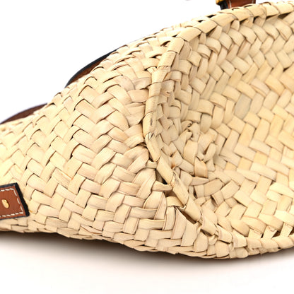 Chloe Raffia Small Grain Calfskin Medium Marcie Basket Tan 7 of 9
