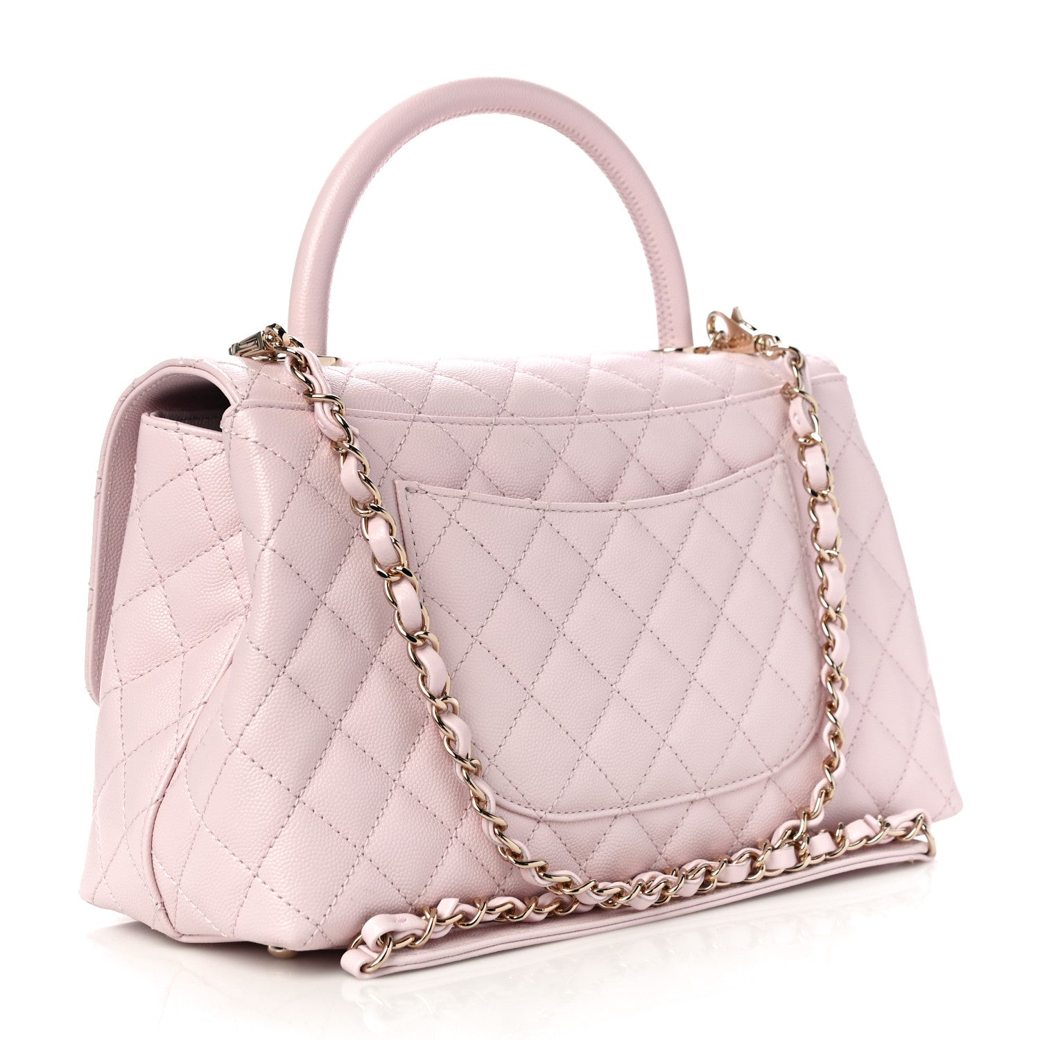 Chanel Caviar Quilted Small Coco Handle Flap Light Pink 3 of 10