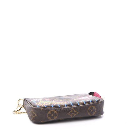 Louis Vuitton Monogram 2020 Christmas Animation Roller Coaster Mini Pochette Accessories Pivoine 3 of 9