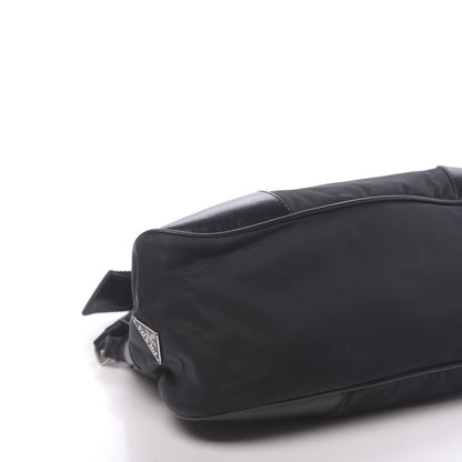 Prada Tessuto Nylon Soft Calf Shoulder Bag Black 12 of 13