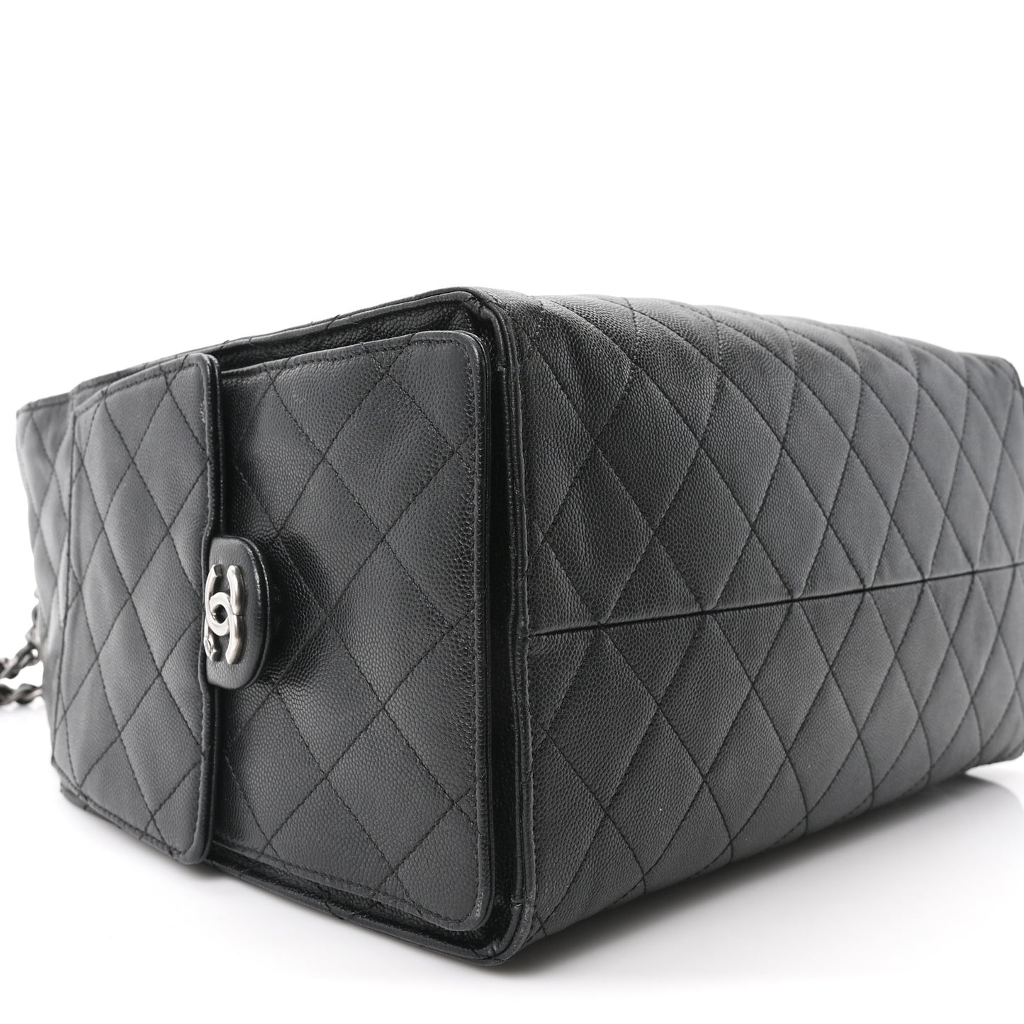 Caviar Quilted Medium Chanel 25 Handbag Black
