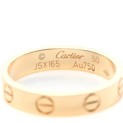 Cartier 18K Yellow Gold 3.5mm LOVE Wedding Band Ring 50 5.25 7 of 10