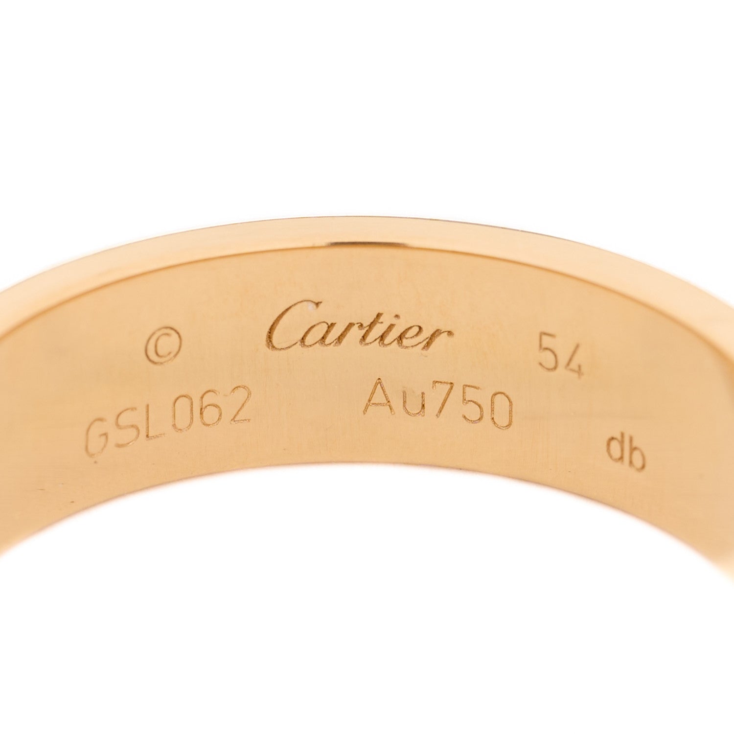 Cartier 18K Yellow Gold 5.5mm LOVE Ring 54 6.75 4 of 5