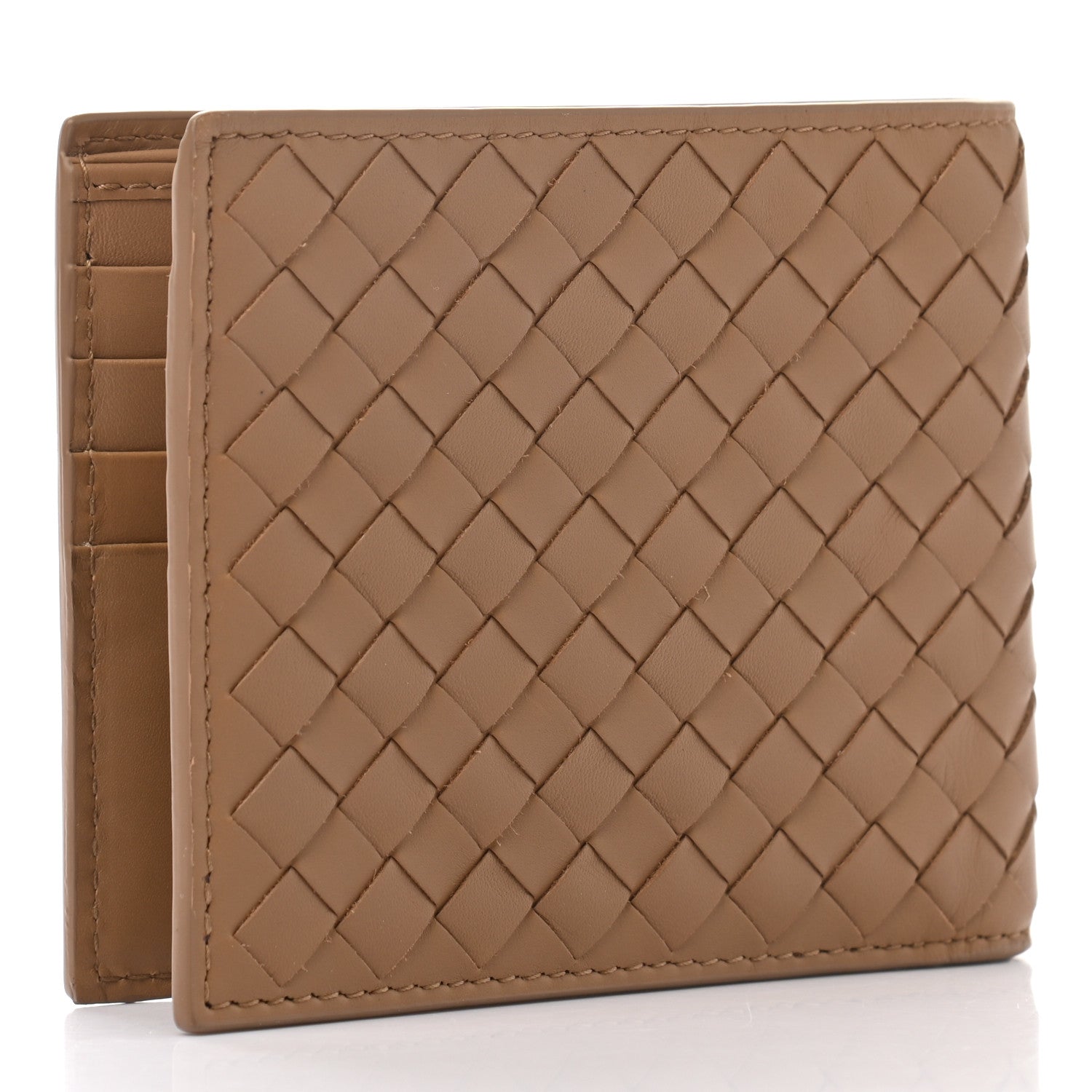 Bottega Veneta Nappa Intrecciato Bi-Fold Wallet Brown 3 of 8