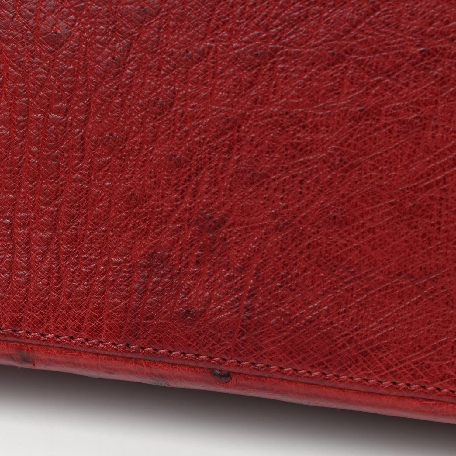 Hermes Ostrich Kelly Sellier 28 Rouge H 12 of 15