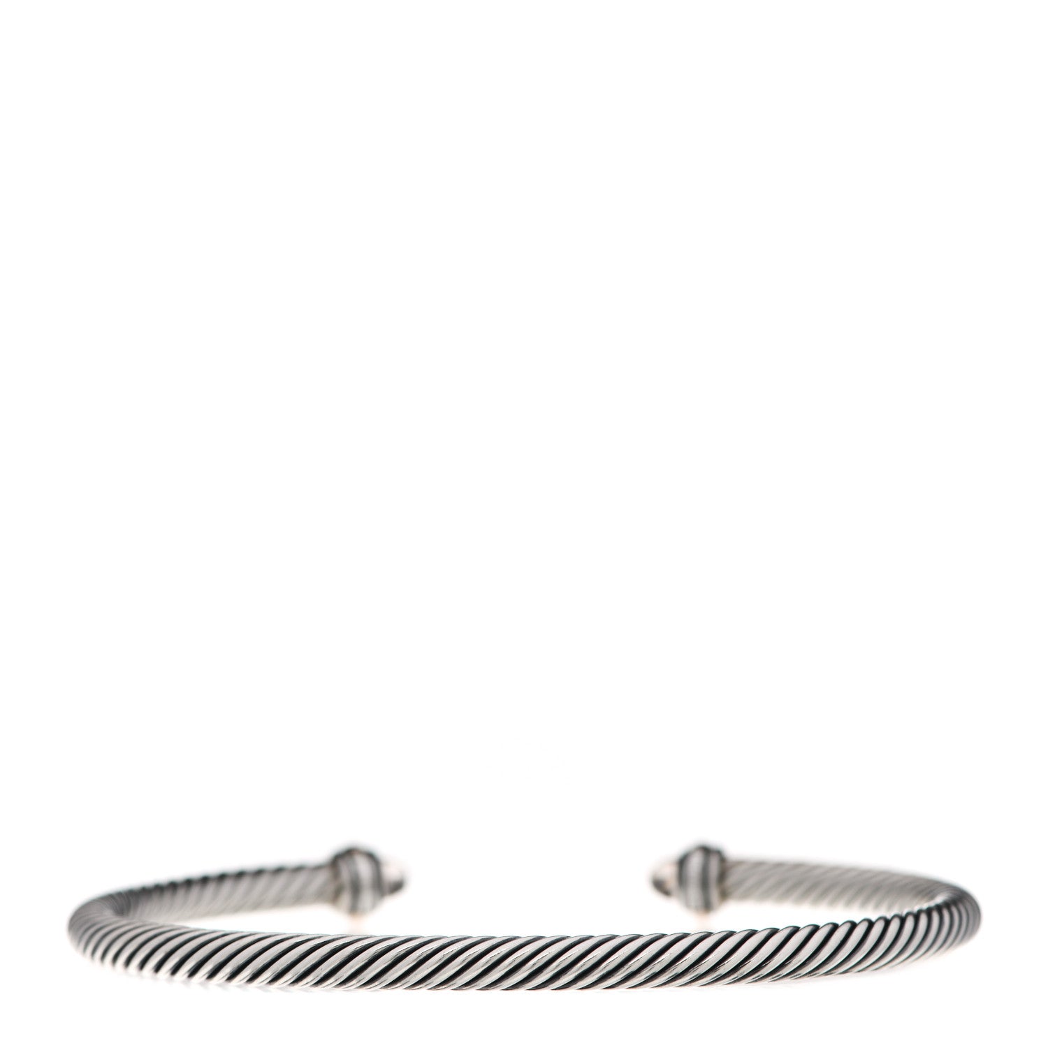 David Yurman Sterling Silver 18K Rose Gold Morganite 4mm Cable Classics Bracelet 2 of 4