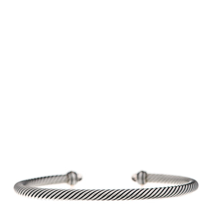 David Yurman Sterling Silver 18K Rose Gold Morganite 4mm Cable Classics Bracelet 2 of 4