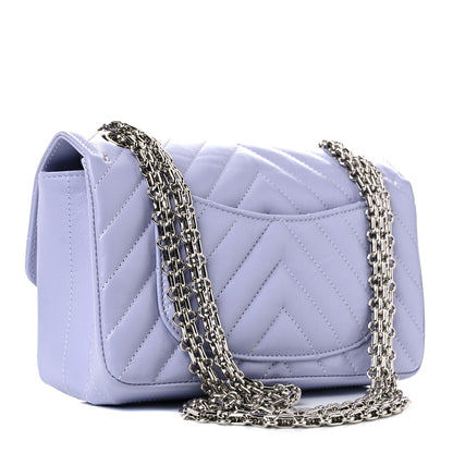 Chanel Aged Calfskin Chevron Quilted 2.55 Reissue Mini Flap Light Purple 3 of 10
