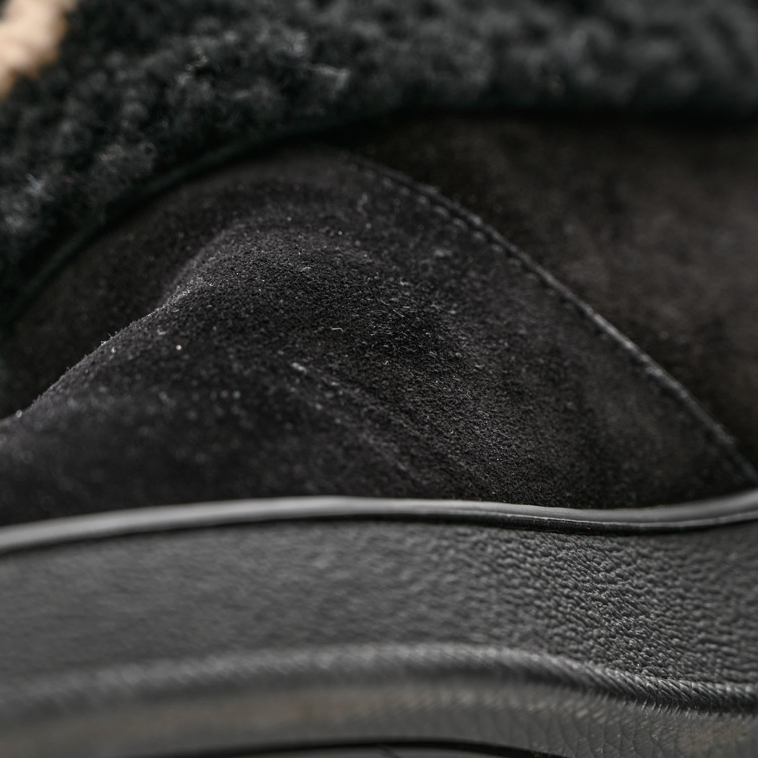 Louis Vuitton Suede Calfskin Shearling Snowdrop Flat Ankle Boot 37 Black 10 of 14