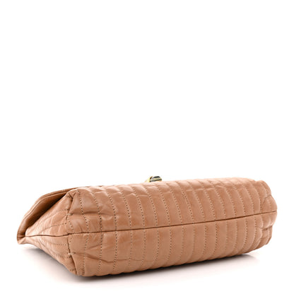 Lanvin Calfskin Matelasse Medium Happy Shoulder Bag Cognac 4 of 16