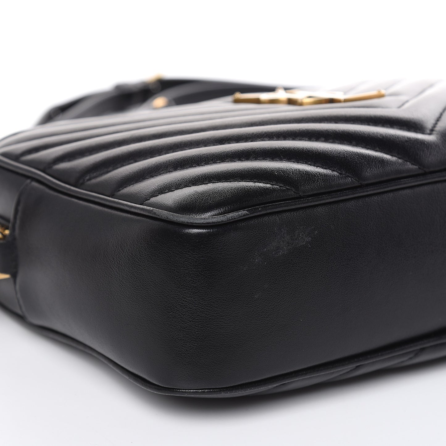Calfskin Matelasse Monogram Lou Camera Bag Black
