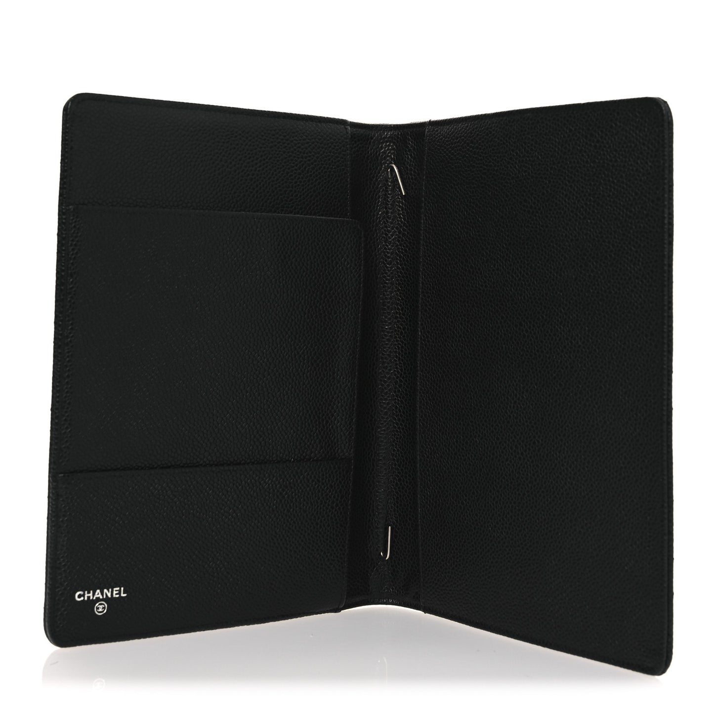 Caviar Quilted Large Agenda Cover Black