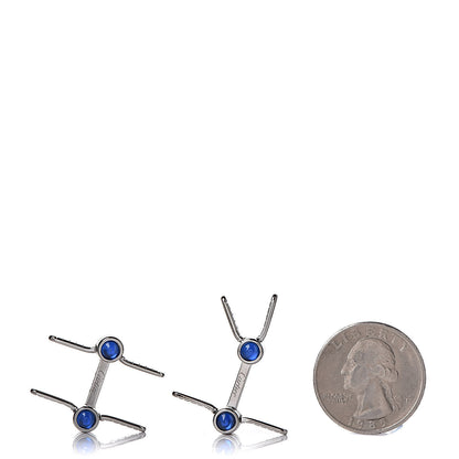 Cartier Sterling Silver Spinel Santos De Biplane Cufflinks 2 of 7