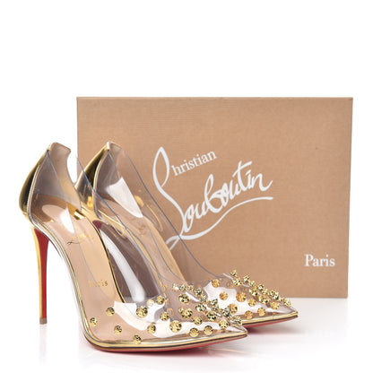 Christian Louboutin PVC Specchio Collaclou 100 Pumps 39.5 Gold 8 of 8