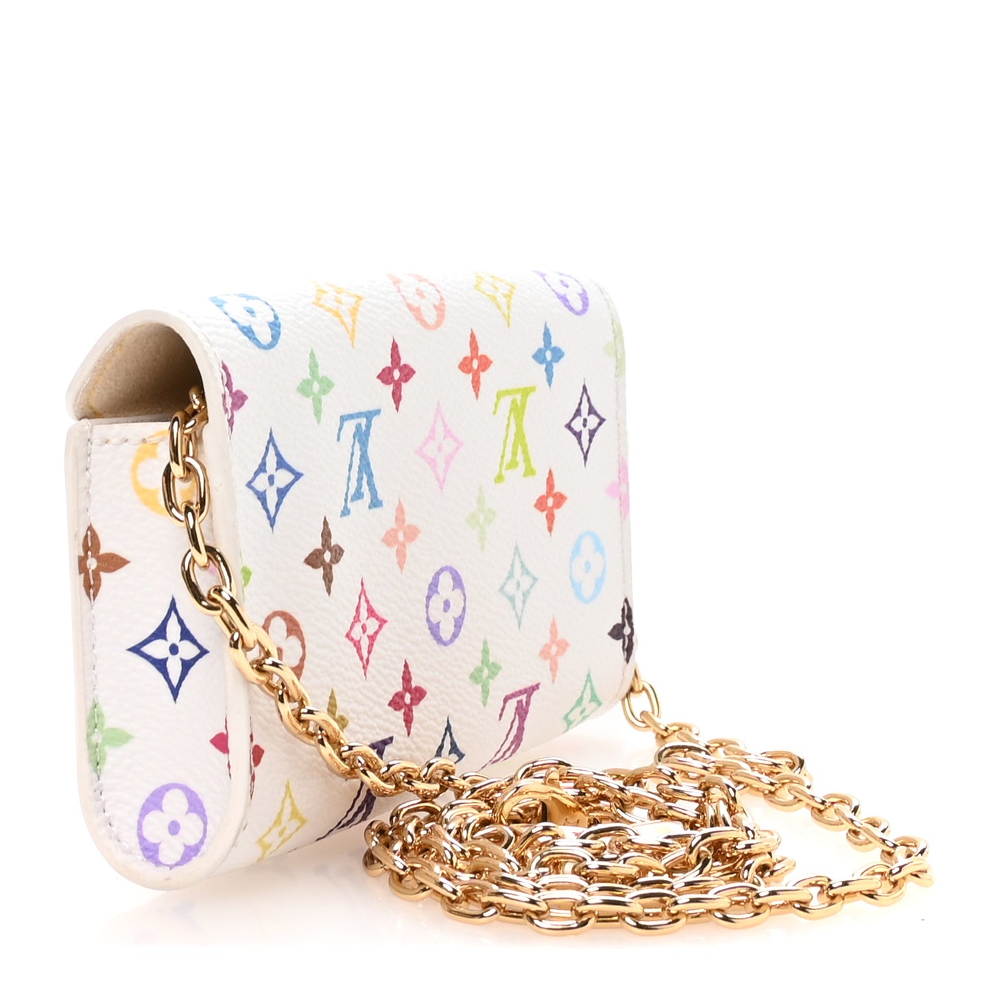 LV X TM Monogram Multicolor Pouch Metis Belt White