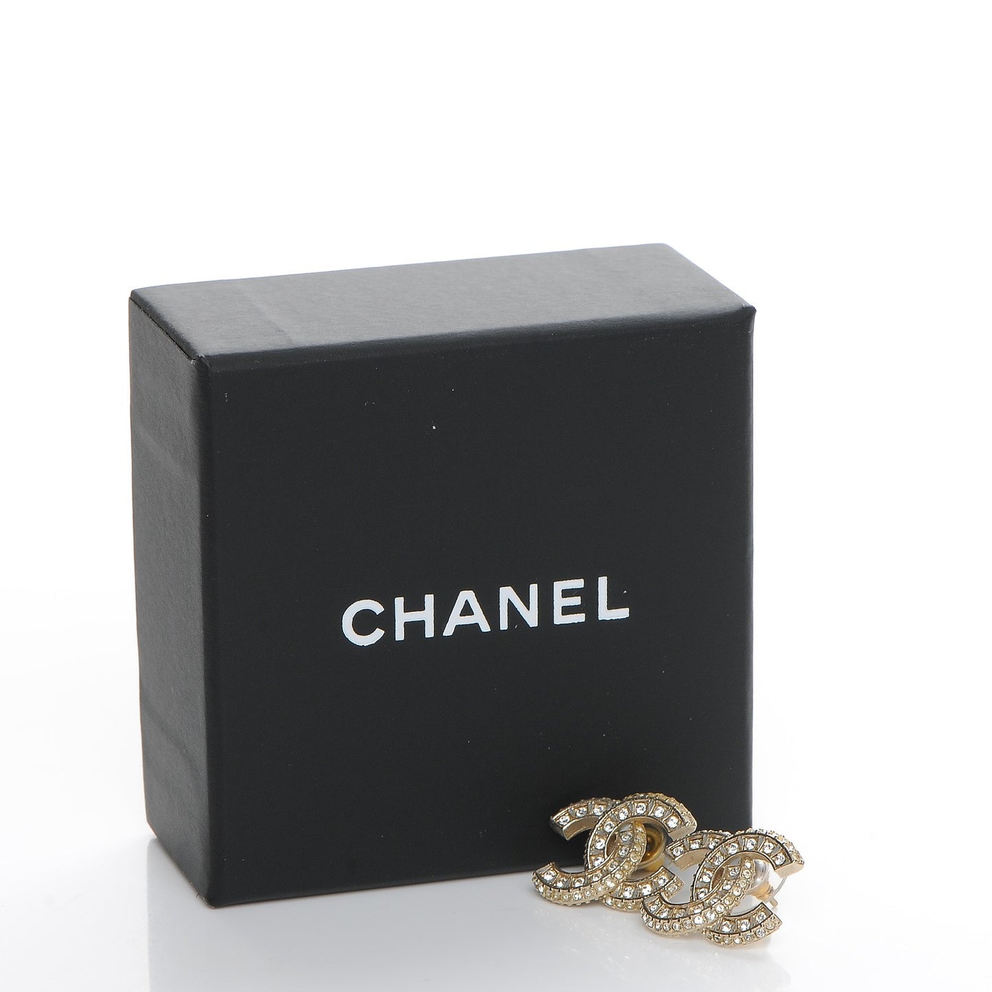 Crystal CC Earrings Gold