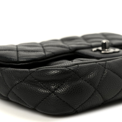 Chanel Caviar Quilted Medium Now and Forever Flap Black 9 of 10