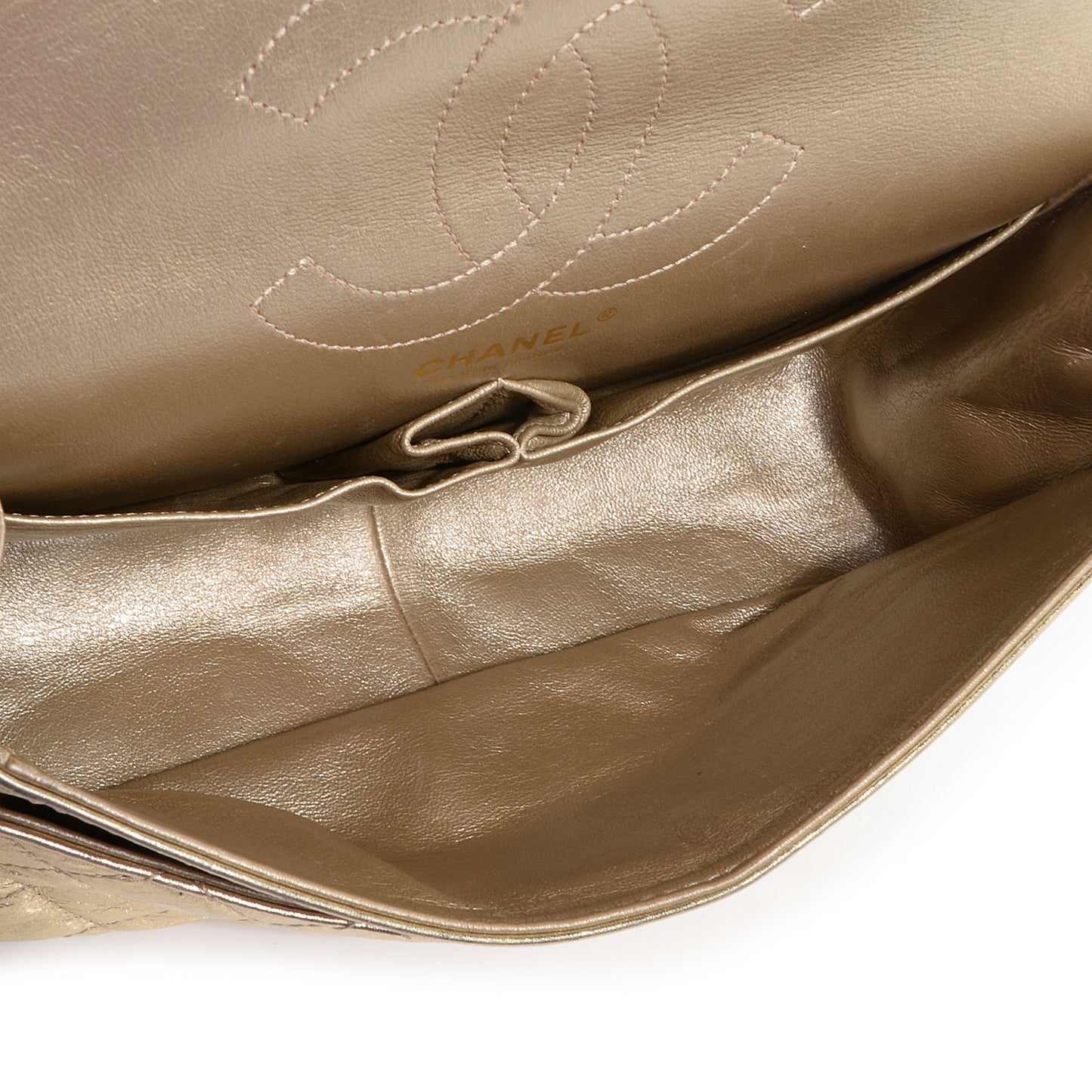 Aged Calfskin 2.55 Reissue 226 Flap Metallic Gold