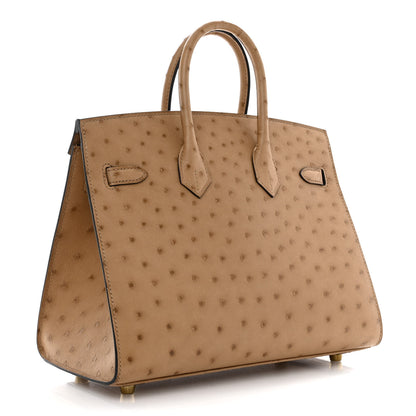 Hermes Ostrich Birkin Sellier 25 Chai 3 of 11