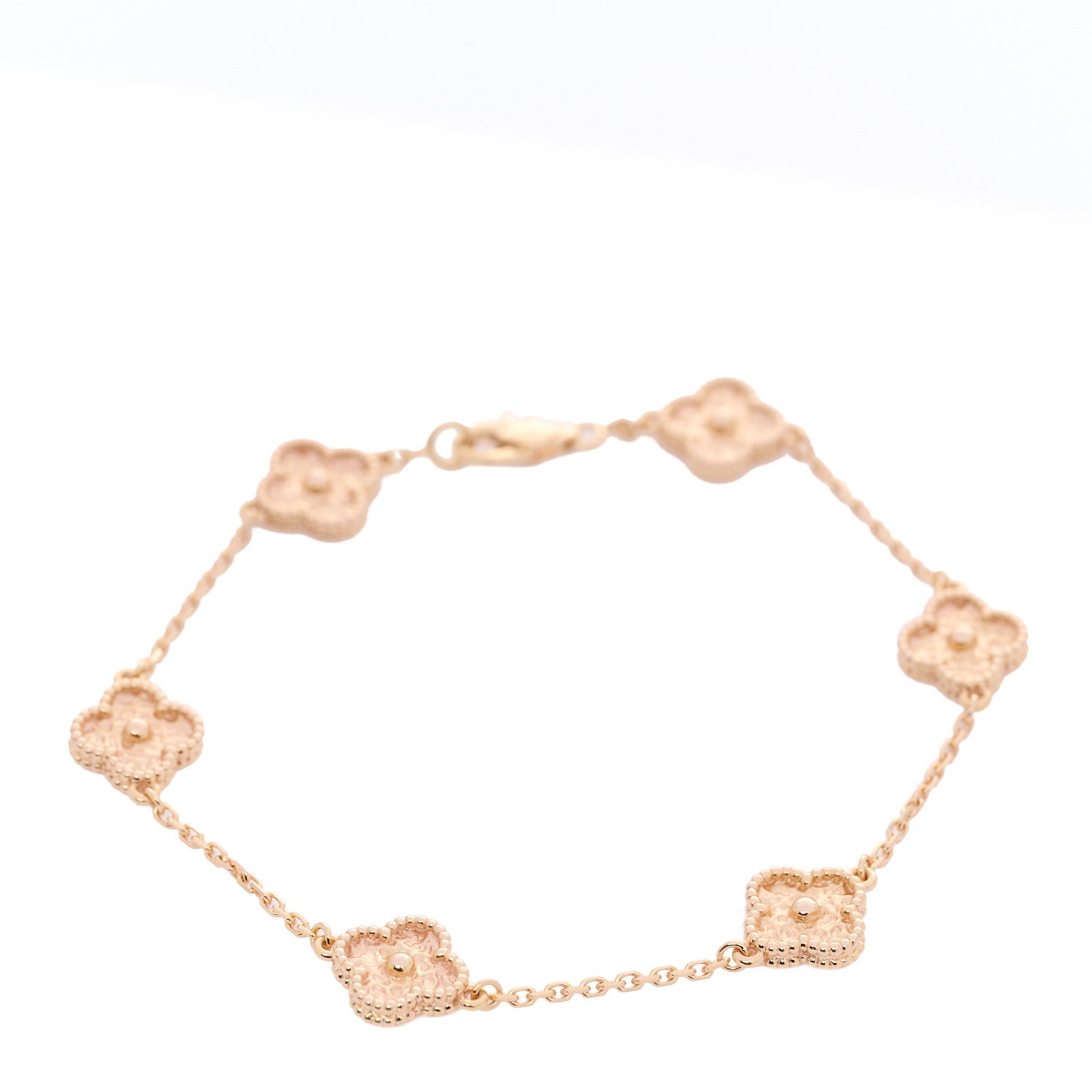 Van Cleef & Arpels 18K Rose Gold 6 Motifs Sweet Alhambra Bracelet 1 of 6
