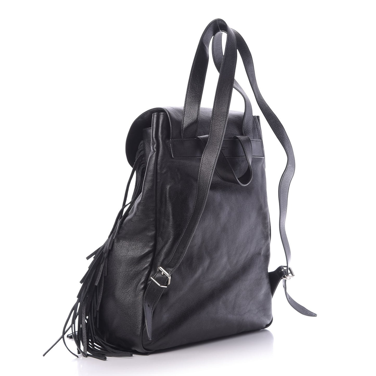 Calfskin Fringe Festival Backpack Black