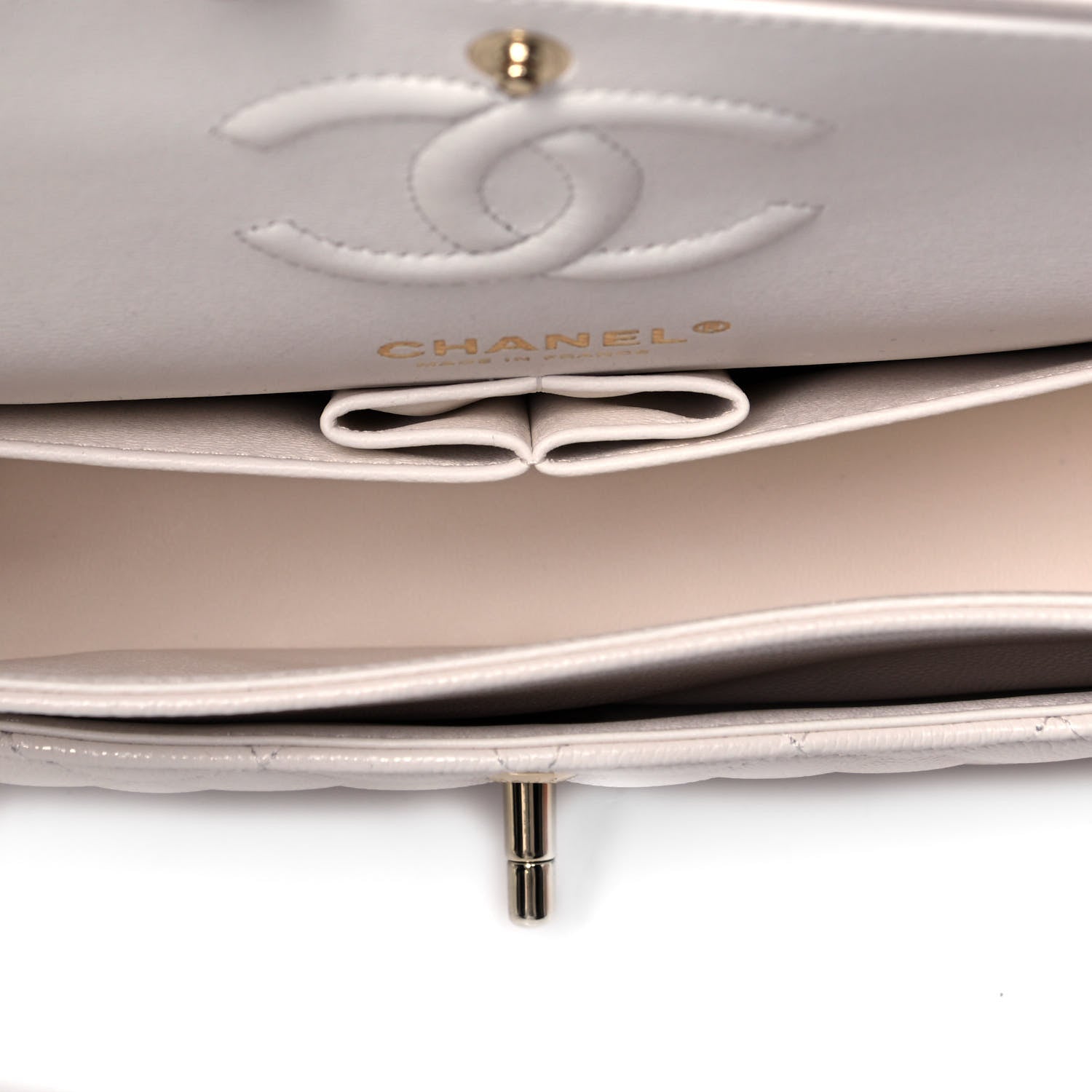 Chanel Caviar Quilted Small Double Flap White 6 of 9