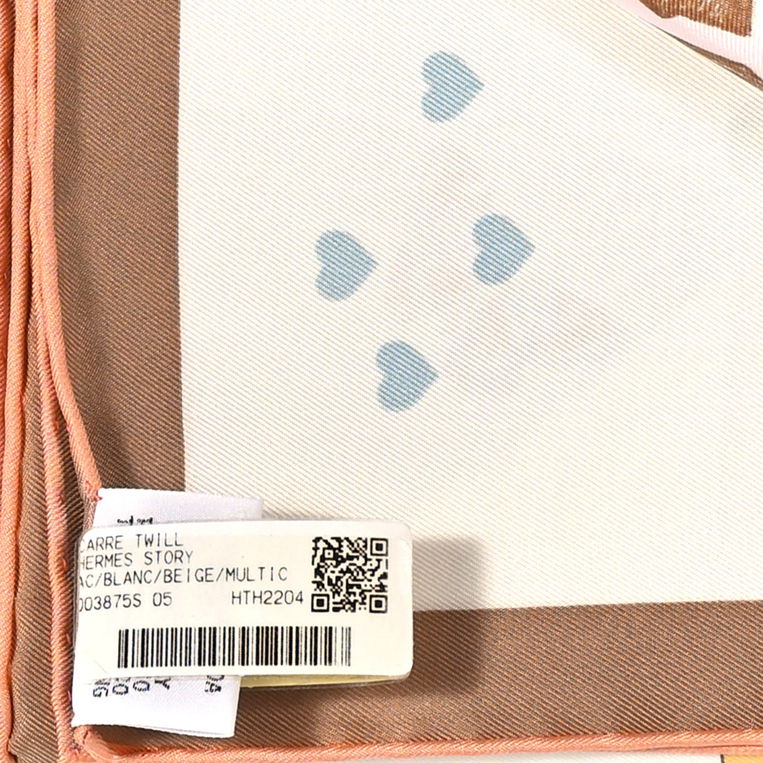 Hermes Silk Hermes Story Scarf 90 White Beige Multicolor 4 of 4