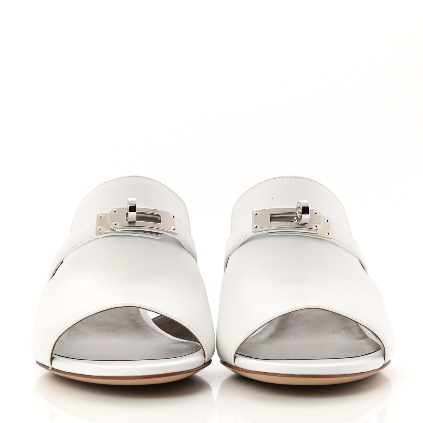 Goatskin Candy Sandals 38 White
