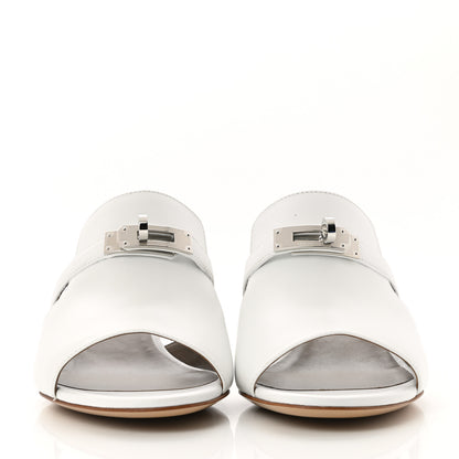 Hermes Goatskin Candy Sandals 38 White 2 of 9
