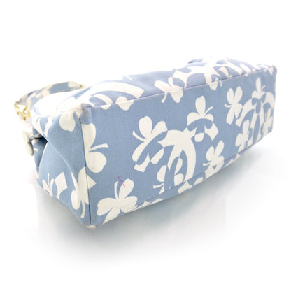 Chanel Canvas CC Clover Print Bag Blue 4 of 8