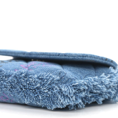 Chanel Denim Quilted Denim Mood Clutch With Chain Blue Multicolor 10 of 11