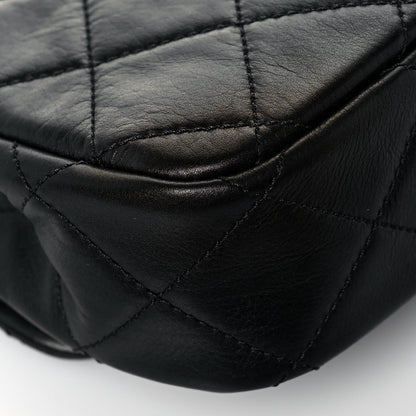 Chanel Calfskin Quilted Mini Rectangular Crystal Pearls Chain Flap Black 11 of 13