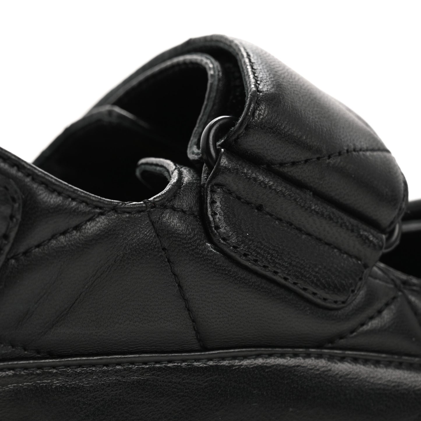 Nappa Quilted Padded Slingback Sandals 37.5 Black