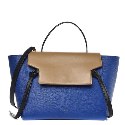 Celine Elephant Calfskin Mini Tri-Color Belt Bag Indigo 1 of 15